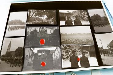 Preview: 22  alte Negative - Festumzug , Stahlhelmbund, Hakenkreuzfahnen, Umgebung Grafenau